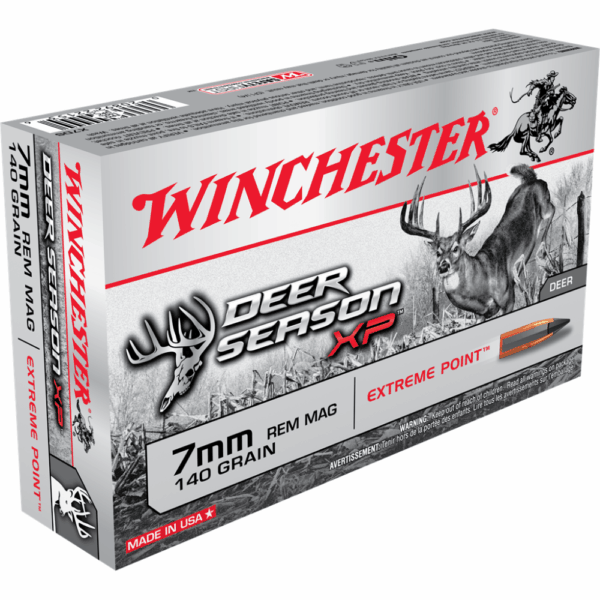 Winchester Deer Season XP Rifle Ammunition 7mm Rem Mag 140 gr. PT 3100 fps 20/ct - Precision Shot Firearms