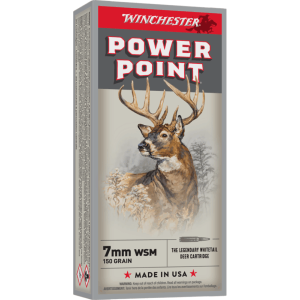 Winchester Super-X Power Point Rifle Ammunition 7mm WSM 150 gr. PSP 3200 fps 20/ct - Precision Shot Firearms