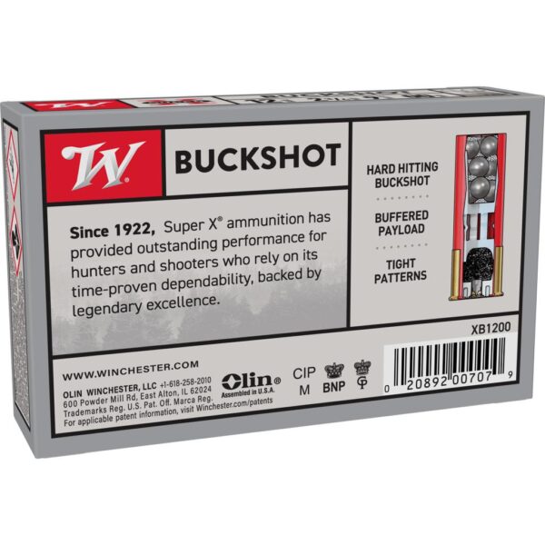 Winchester Super-X Buckshot Shotshells 12 ga 2-3/4" 1325 fps #00 5/ct - Precision Shot Firearms