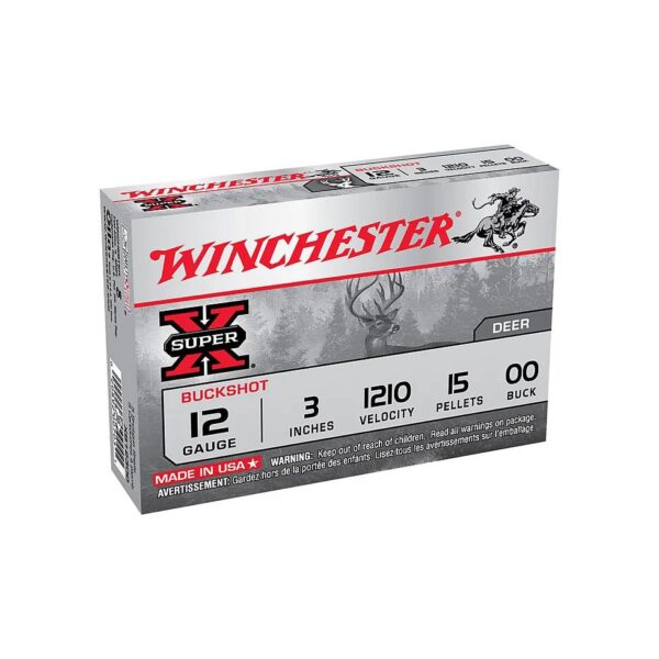 Winchester Super-X Buckshot Shotshells 12 ga 3" 1210 fps #00 15/ct - Precision Shot Firearms