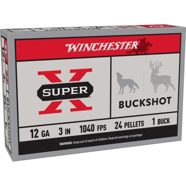 Winchester Super-X Buckshot Shotshells 12 ga 3" 1040 fps #1B 5/ct - Precision Shot Firearms