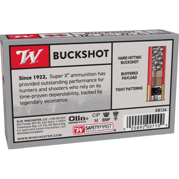 Winchester Super-X Buckshot Shotshels 12 ga 2-3/4" 1325 fps #4B 5/ct - Precision Shot Firearms