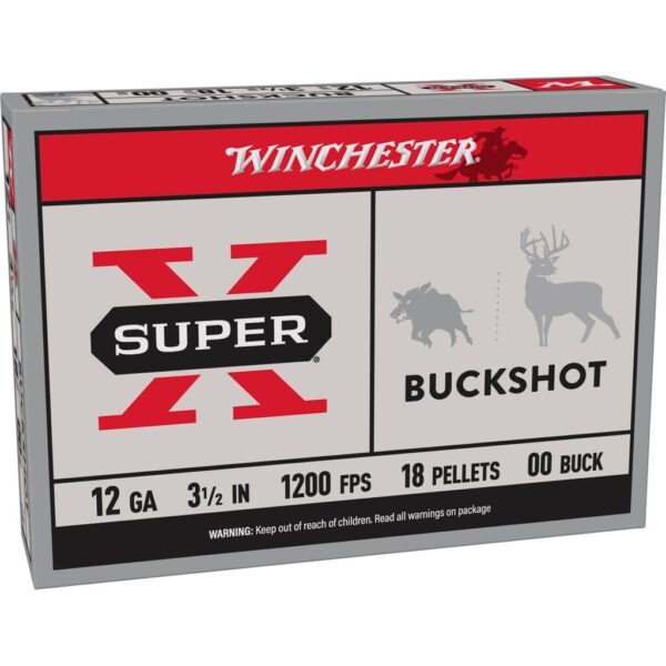 Winchester Super-X Buckshot Shotshells 12 ga 3-1/2" 1200 fps #00 5/ct - Precision Shot Firearms