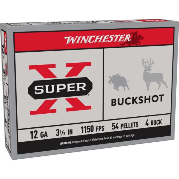 Winchester Super-X Buckshot Shotshells 12 ga 3-1/2" 1150 fps #4B 5/ct - Precision Shot Firearms