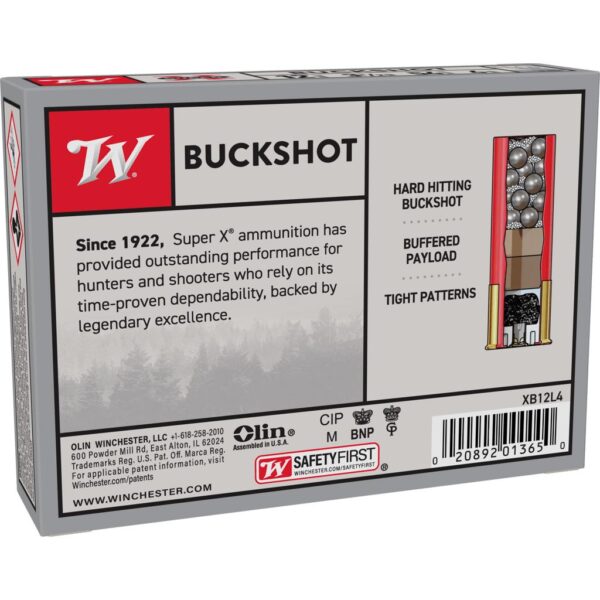 Winchester Super-X Buckshot Shotshells 12 ga 3-1/2" 1150 fps #4B 5/ct - Precision Shot Firearms