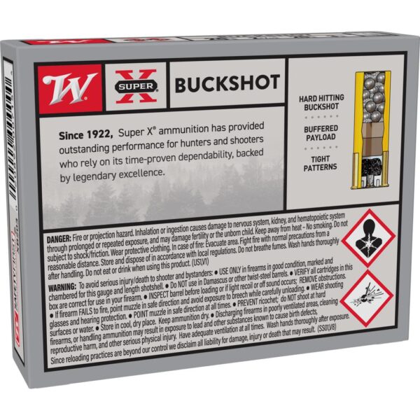Winchester Super-X Buckshot Shotshells 20 ga 2-3/4" 1200 fps #3B 5/ct - Precision Shot Firearms