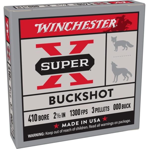Winchester Super-X Buckshot Shotshells .410 ga 2-1/2" 1300 fps #000 5/ct - Precision Shot Firearms