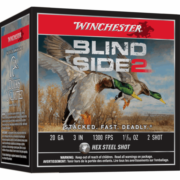 Winchester Blind Side 2 Shotshells 20 ga 3" 1-1/16 oz 1300 fps #2 25/ct - Precision Shot Firearms