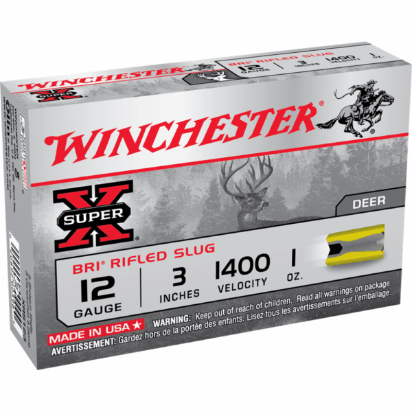 Winchester Super-X Slug Shotshells 12 ga 3" 1 oz 1400 fps Slug 5/ct - Precision Shot Firearms