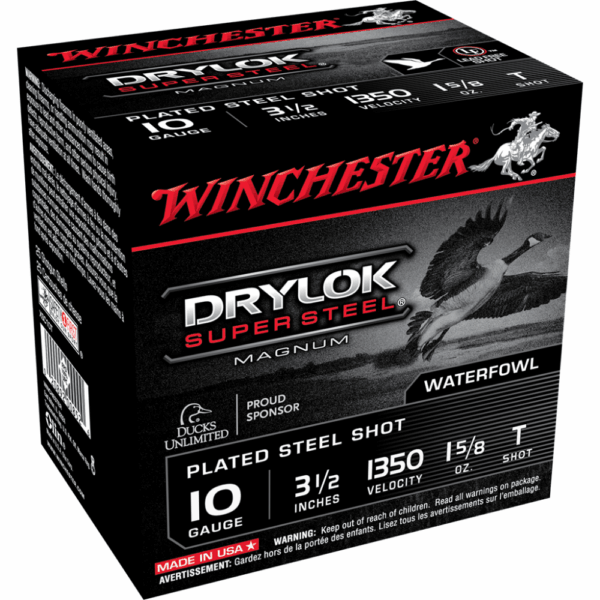 Winchester Super-X Drylok Super Steel Shotshells 10 ga 3-1/2" 1-5/8 oz 1350 fps #T 25/ct - Precision Shot Firearms