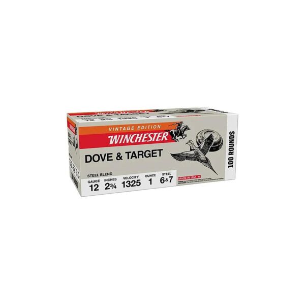 Winchester Dove & Target Steel Blend Shotshells 12ga 2-3/4" 1oz 1325 fps #6&7 100/ct - Precision Shot Firearms