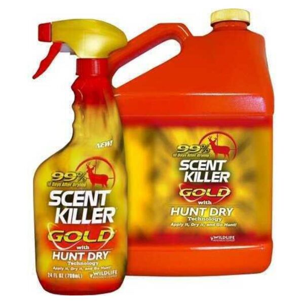 Wildlife Research Scent Killer Gold Combo 24 oz Spray Bottle and 1 Gal Refill - Precision Shot Firearms