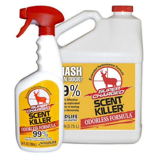 Wildlife Scent Killer Super Charged Gallon and 24 oz Spray Bottle Combo - Precision Shot Firearms