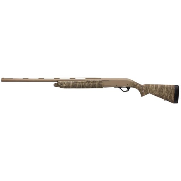 Winchester SX4 Hybrid Hunter Shotgun 12 ga 3" Chamber 4/rd 28" FDE Barrel Mossy Oak Bottomland Synthetic Stock - Precision Shot Firearms