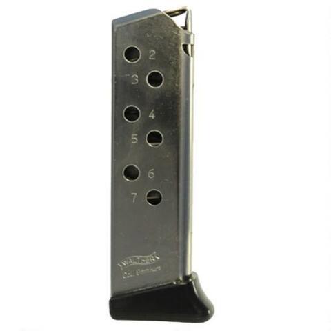 Walther PPK/S Magazine w/Finger Rest .380 ACP Nickel 7/rd - Precision Shot Firearms