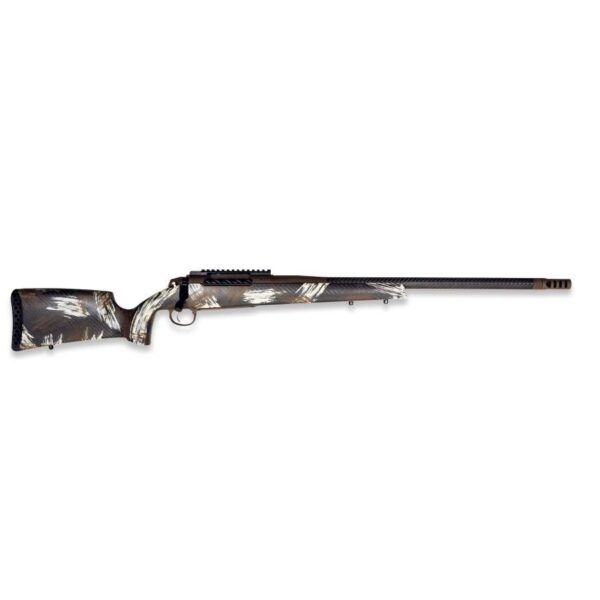 Weatherby 307 Alpine CT Rifle 22 Creedmoor 4rd Capacity 18'' Threaded Barrel w/2'' Brake Carbon Fiber w/ WYO Brown Sponge Pattern - Precision Shot Firearms