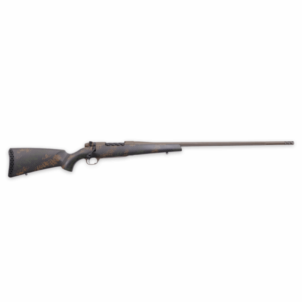 Weatherby Mark V Backcountry 2.0 Rifle .338 Wby RPM 4rd Magazine 18" 5/8x24 Threaded Barrel Black with Green and Brown with 2" Muzzle Brake - Precision Shot Firearms