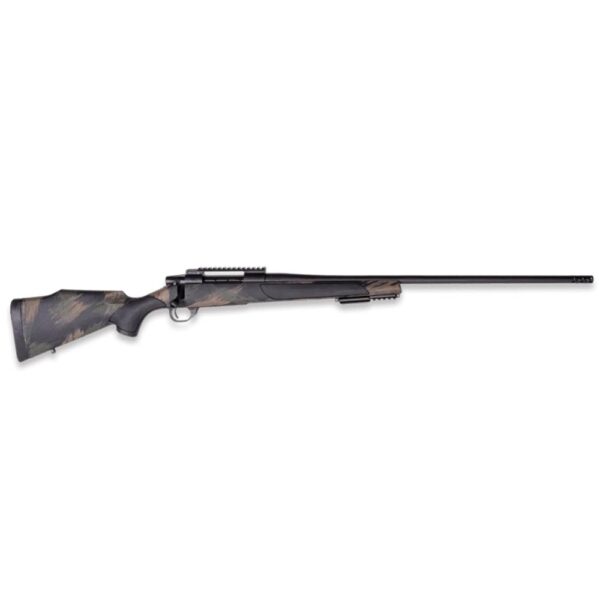 Weatherby Vanguard Black Hills Rifle .300 Win 3rd Magazine 24" 1/2x28 Threaded Barrel with 2" Muzzle Brake Black with Green and Tan - Precision Shot Firearms