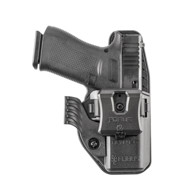 Fobus Handgun Holster OWB Paddle IWB Clip Wing & Sweatguard Appendix for Glock 43/43x/43x MOS with SAS Black Ambi - Precision Shot Firearms