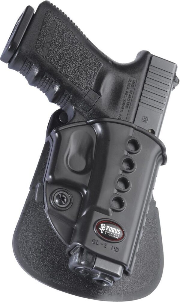 Fobus Evolution Series Paddle Holster For Glock 17/19/23/33 in Black Right Hand - Precision Shot Firearms