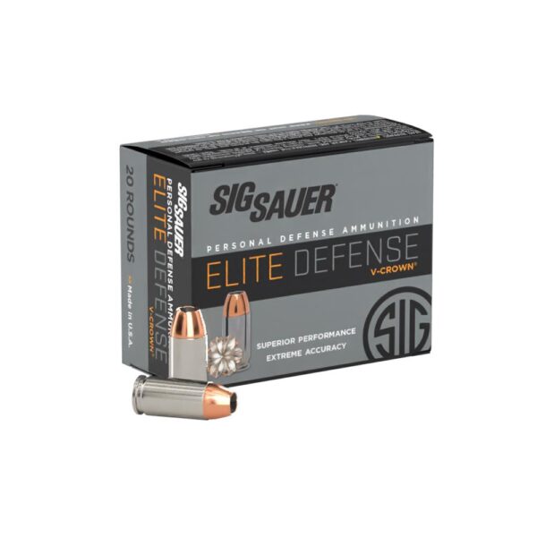 Sig Sauer Elite Performance Pistol Ammunition .40 S&W 165 gr Elite V-Crown JHP Box 20 - Precision Shot Firearms