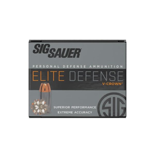 Sig Sauer Elite Performance Pistol Ammunition 9mm 124 gr Elite V-Crown JHP Box 20 - Precision Shot Firearms
