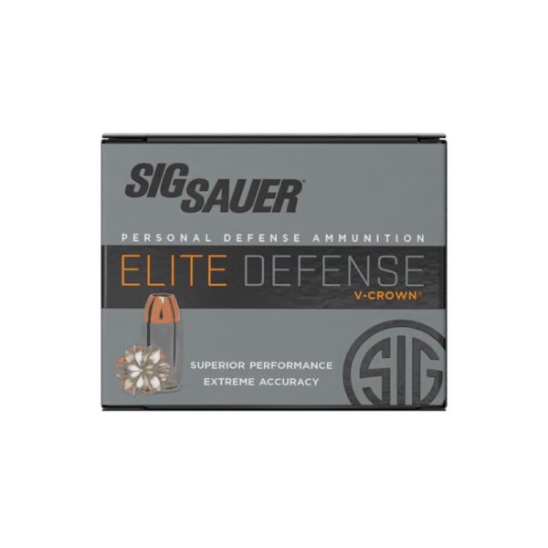 Sig Elite V-Crown Handgun Ammunition .45 ACP 185 gr JHP 995 fps 20/ct - Precision Shot Firearms