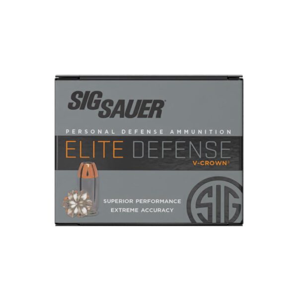Sig Elite V-Crown Handgun Ammunition .45 ACP 230 gr JHP 830 fps 20/ct - Precision Shot Firearms