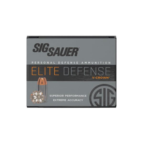 Sig Elite V-Crown Handgun Ammunition .40 S&W 180 gr JHP 985 fps 20/ct - Precision Shot Firearms
