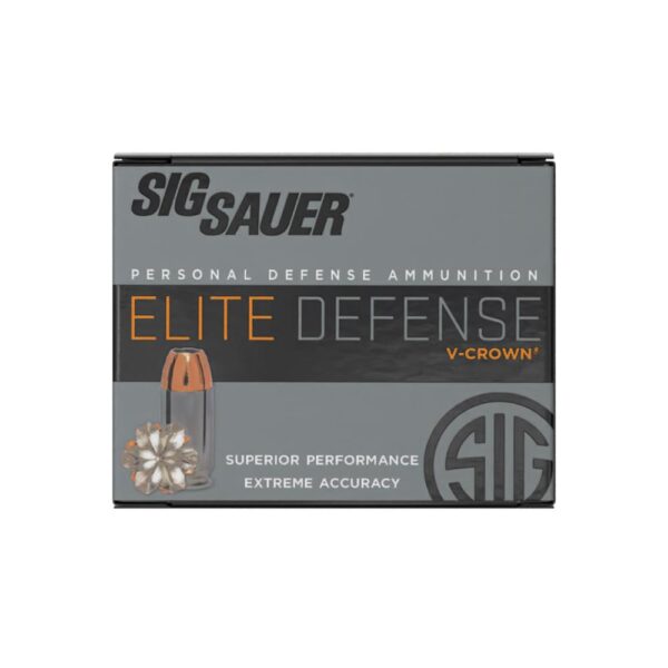 Sig Elite V-Crown Handgun Ammunition 9mm Luger 115 gr JHP 1185 fps 20/ct - Precision Shot Firearms