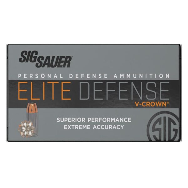 Sig Sauer Elite V Crown Handgun Ammunition 9mm Luger 115 gr JHP 1185 fps 50/ct - Precision Shot Firearms