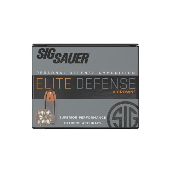 Sig Elite V-Crown Handgun Ammunition 9mm Luger 147 gr JHP 985 fps 20/ct - Precision Shot Firearms