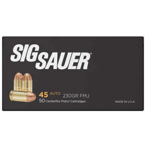 Sig Elite Performance Handgun Ammunition .45 ACP 230 gr FMJ 830 fps 50/ct - Precision Shot Firearms