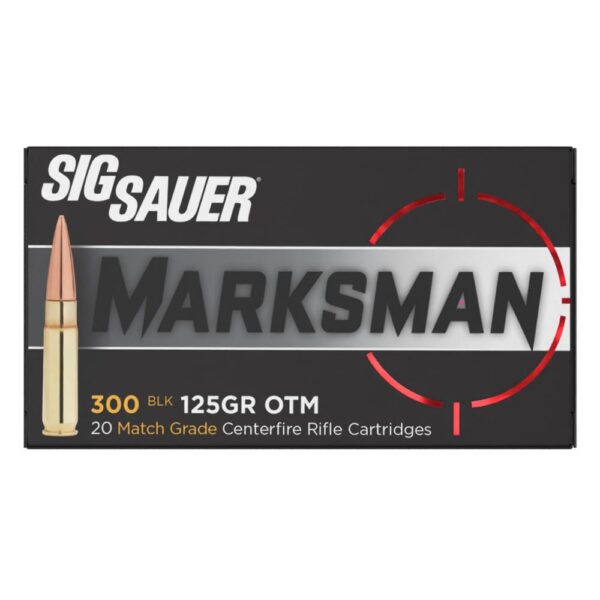 Sig Sauer Elite Supersonic Performance Match Rifle Ammunition .300 AAC Blackout 125 gr OTM 2200 fps 20/ct - Precision Shot Firearms