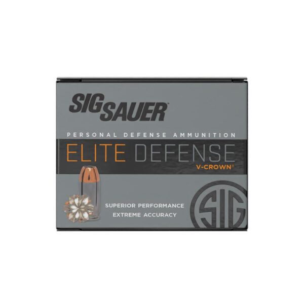 Sig Elite V-Crown Handgun Ammunition 10mm Auto 180 gr JHP 1250 fps 20/ct - Precision Shot Firearms