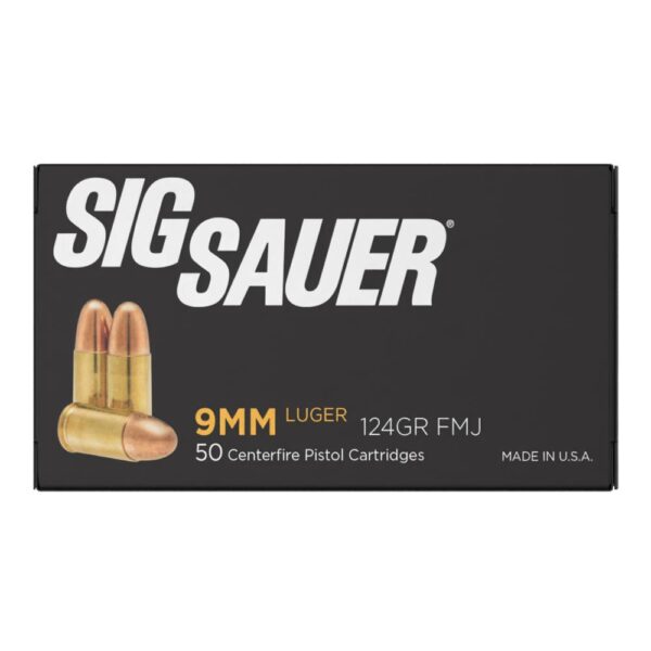 Sig Elite Performance Handgun Ammunition 9mm Luger 124gr FMJ 50/ct - Precision Shot Firearms