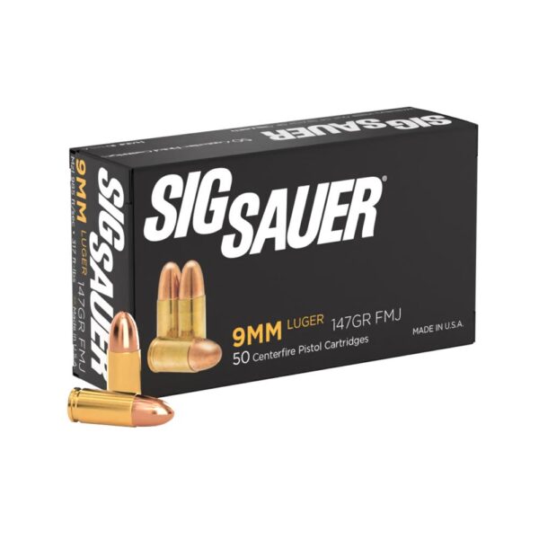 Sig Elite Performance Handgun Ammunition 9mm Luger 147gr FMJ 50/ct - Precision Shot Firearms