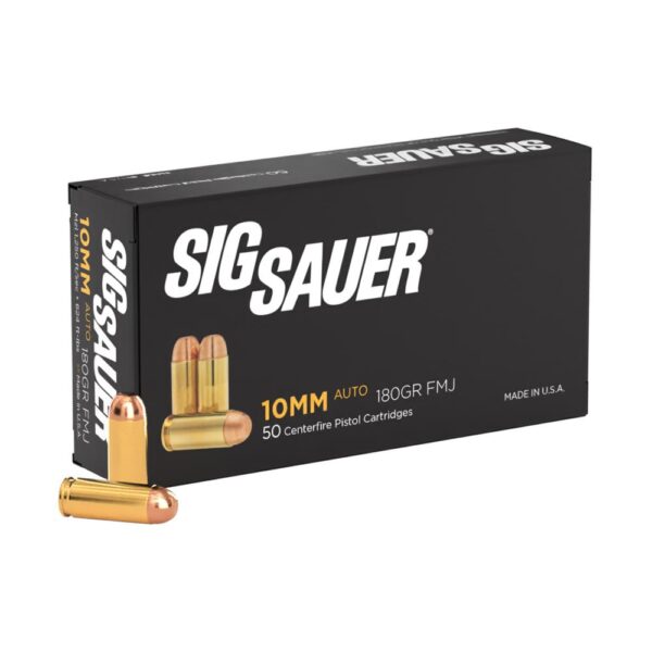 Sig Elite Performance Handgun Ammunition 10mm Auto 180 gr FMJ 1250 fps 50/ct - Precision Shot Firearms