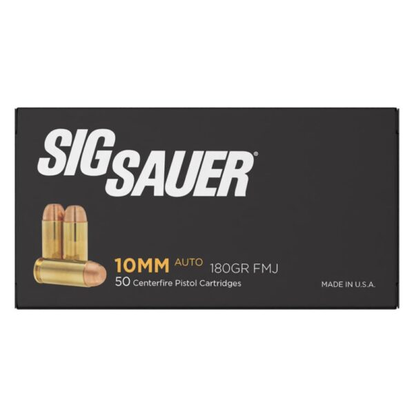 Sig Elite Performance Handgun Ammunition 10mm Auto 180 gr FMJ 1250 fps 50/ct - Precision Shot Firearms