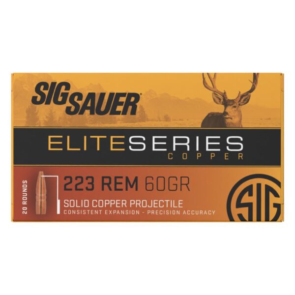 Sig Sauer Elite Hunting Rifle Ammunition .223 Rem 60gr HT 3100 fps 20/ct - Precision Shot Firearms
