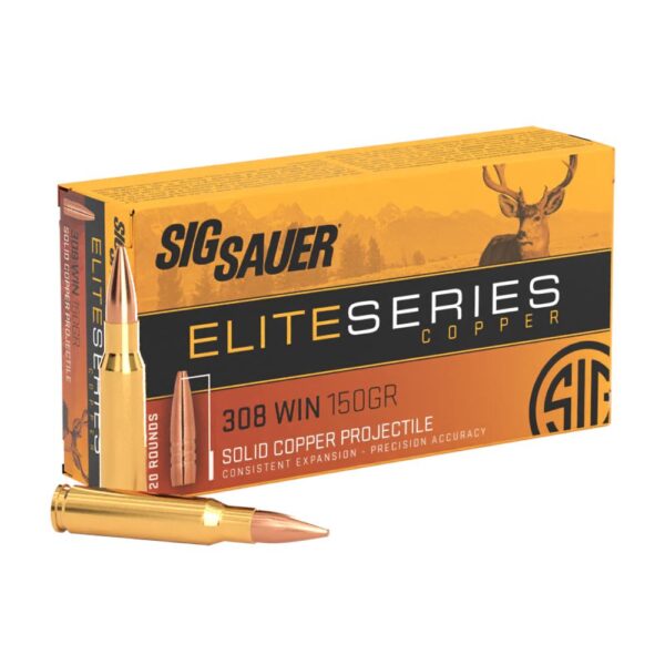 Sig Sauer Elite Hunting Rifle Ammunition .308 Win 150gr HT 2900 fps 20/ct - Precision Shot Firearms