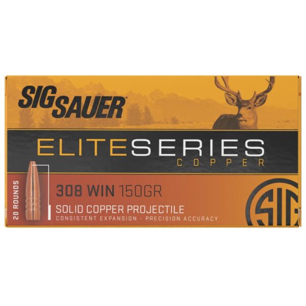 Sig Sauer Elite Hunting Rifle Ammunition .308 Win 150gr HT 2900 fps 20/ct - Precision Shot Firearms