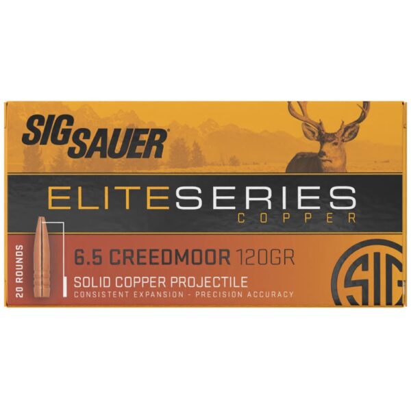 Sig Sauer Elite Hunting Rifle Ammunition 6.5mm Creedmoor 120 gr HT 20/ct - Precision Shot Firearms