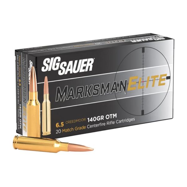 Sig Sauer Elite Match Rifle Ammunition 6.5mm Creedmoor 140 gr OTM 20/ct - Precision Shot Firearms