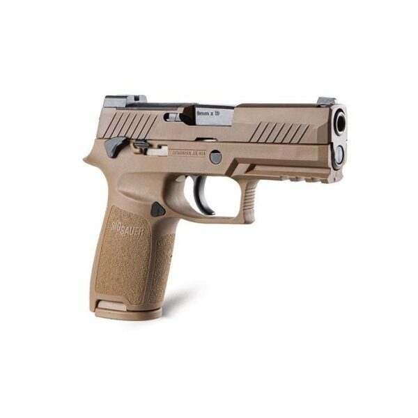 Sig Sauer P320-M18 Handgun 9mm Luger 17/21rd Magazine 3.9" Barrel Coyote Tan - Precision Shot Firearms