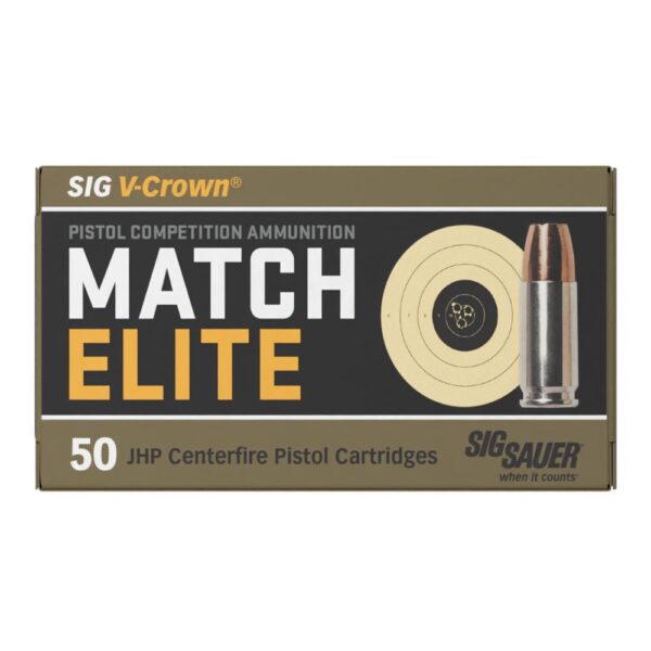 Sig Sauer Elite V-Crown Competition Handgun Ammunition 9mm Luger 115 gr JPH 1000 fps 50/ct - Precision Shot Firearms