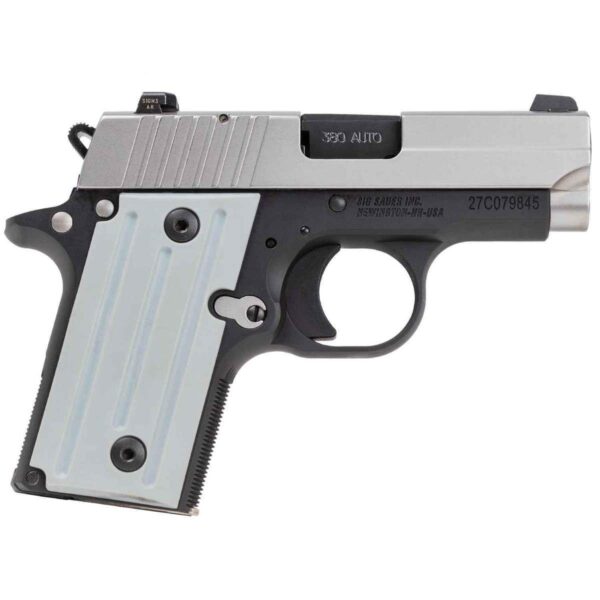 Sig Sauer P238 Handgun 380 ACP 6rd Magazine 2.7" Barrel Black and Silver CA Compliant - Precision Shot Firearms