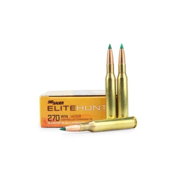 Sig Sauer Elite Tipped Hunting Rifle Ammunition .270 Win 140gr PT 2950 fps 20/ct - Precision Shot Firearms