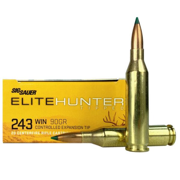 Sig Sauer Elite Tipped Hunting Rifle Ammunition 243 Win 90gr PT 3115 fps 20/ct - Precision Shot Firearms