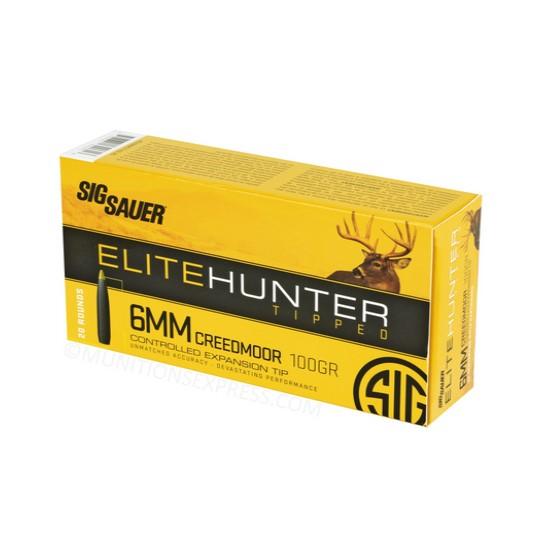 Sig Sauer Elite Tipped Hunting Ammunition 6mm Creedmoor 100 gr Box/20 - Precision Shot Firearms